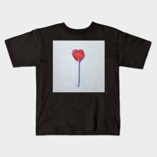 Holding Out For A Hero - heart lollipop painting Kids T-Shirt